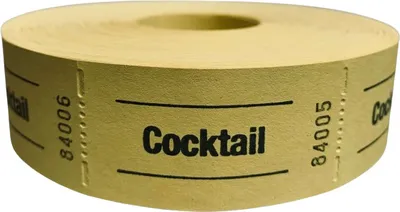Produktbild von Bonrolle COCKTAIL gelb 1000 perforierte Abrisse fortlaufend nummeriert