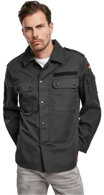 Image de Brandit - BW Feldbluse Zip Shirt schwarz - 4XL