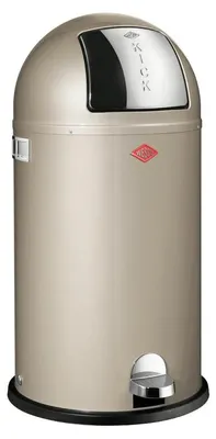 Productafbeelding van WESCO Tretpedaalvuilnisbak 177731-03 KICKBOY, uitgevoerd in Neusilber, met een inhoud van 40 liter / Vuilnisbak / Afvalcontainer