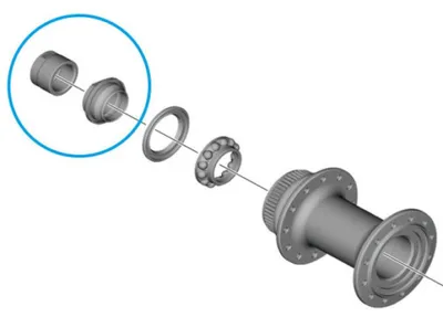 Image de Shimano Rs710 axe de moyeu arrière argent argent One Size