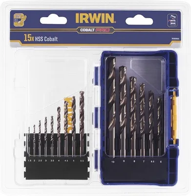 Zdjęcie produktu dla Irwin Metallbohrer HSS-E Cobalt, Set 15-tlg.