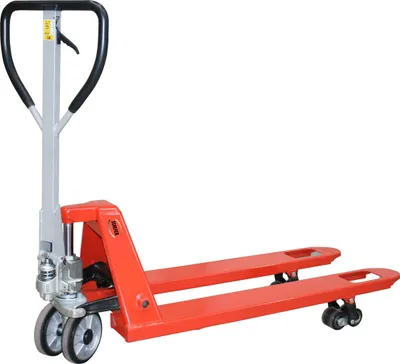 Produktbild von Schefer Gabelhubwagen Premium mit kurzer Gabellänge 800mm Single Gabelrolle Tragkraft 2500kg