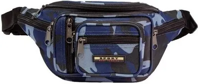 Produktbild von Bauchtasche Camouflage 8x Rv Fächer Gürteltasche Hüfttasche Tarnfarbe Blau Navy