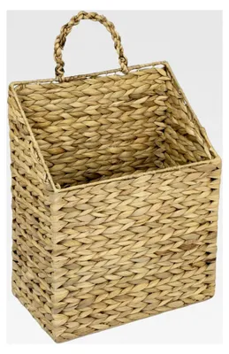 Produktbild von Hängekorb aus Wasserhyazinthe, Zeitungskorb zum Aufhängen | 30 x 17,5 x 38 cm