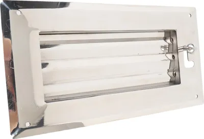 Immagine prodotto di Fessure di ventilazione in acciaio inox, 30 x 15 cm, copertura rettangolare regolabile della griglia di aerazione, fessure di ventilazione per barche, yacht, camper
