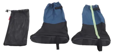 Zdjęcie produktu dla Para nakładek na buty, getry do butów, niebieskie, wodoodporne, antypoślizgowe, z odblaskowymi paskami, do wędrówek, rozmiar XL