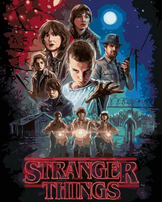 Obrázok produktu pre Zuty - Maľovanie podľa čísel - STRANGER THINGS - JEDENÁSTKA, 40x50 cm, bez rámu a bez vypnutia plátna