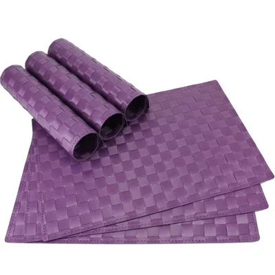 Produktbild von Tischset MODERN violett lila 6er Tischunterlage als Tischdeko