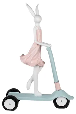 Obrázek produktu pro Clayre & Eef Figurka králíka 62 cm bílá růžová Polyresin