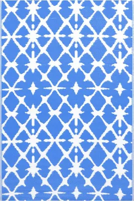Obrázok produktu pre vidaXL Vonkajší koberec ARAKIL bielo-modrý 80x150 cm PP