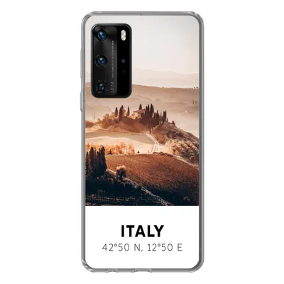 Produktbild von MuchoWow® Handyhülle Schutzhülle Hülle für Huawei P40 Pro Toskana - Italien - Sommer Silikon Softcase Handy Hülle - Schutz