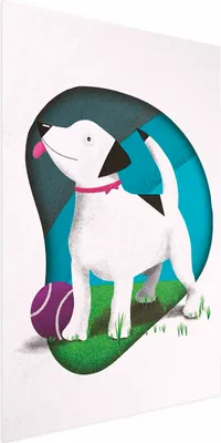 Produktbild von Posterpapier Poster - Dog and Ball 29.7x42 cm Für Kinder g-A-0181-ao-a