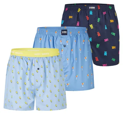 Produktbild von Happy Shorts Herren Boxer Motiv Mix 3-Pack summer - Größe XL