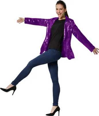Produktbild von Pailletten-Jackett Damen - lila, XL