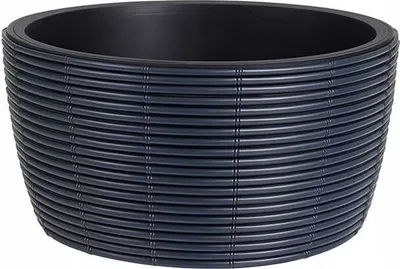 Produktbild von Anthrazitfarbener Gartentopf + Einsatz 44x21cm Modern