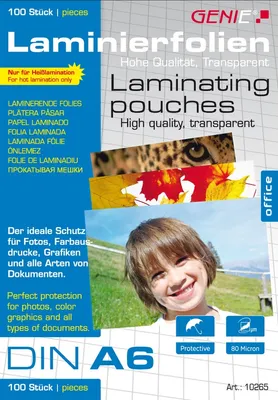 Image de GENIE Laminiertaschen 100 A6 - Folien
