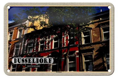Produktbild von Blechschild Städte Düsseldorf Derendorf Gebäude 18x12cm Dekoration