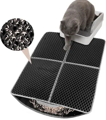Produktbild von Große Haustiermatte, 75 x 55 cm, riesige Katzenliege, slipresistente, große Größe, wasserdichter doppelter Teppichbelag.