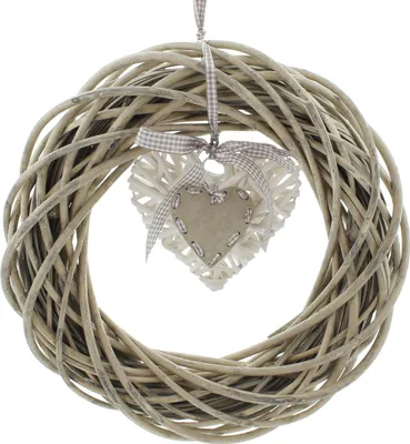 Produktbild von Dekokranz Romance Weide Ø 36cm Herz – Türkranz