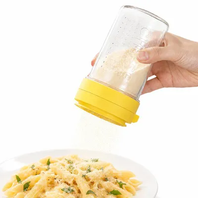 Produktbild von Parmesan Streuer Glas 350ml luftdicht – Anti-Verstopfung, bleifrei, spülbar | Gewürzstreuer & Käsedose