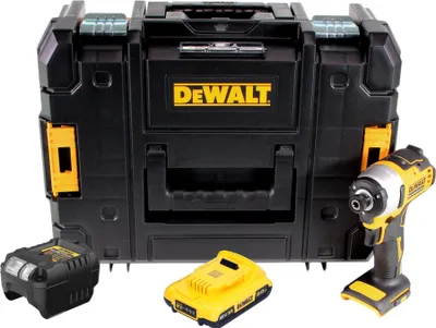 Produktbild von DeWalt DCF 809 D1T Akku Schlagschrauber 18 V 190 Nm 1/4" Brushless + 1x Akku 2,0 Ah + Ladegerät + TSTAK