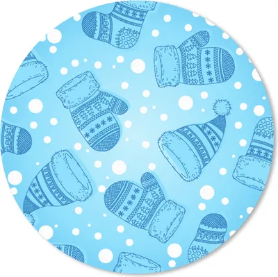 Produktbild von MuchoWow® Mauspad Mousepad Handschuhe - Mütze - Winter - Schnittmuster 20x20 cm - Mousepads - Maus Mat - Pad - Mausunterlage - Schreibtischmatte