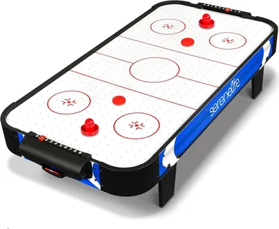Produktbild von SereneLife Airhockey Tisch mit Luft – Air Hockey Spieltisch ideal als Gamer Tisch – Tischhockey für lustige Tischspiele