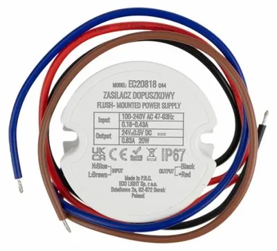 Obrázek produktu pro Omezovač proudu FI60, 24V, pro LED diody, 0,8A, 20W, ECOLIGHT EC20818