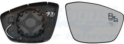 Zdjęcie produktu dla Lusterko boczne prawe do samochodu OPEL Corsa F, szklane, wypukłe, numer części: 0937836