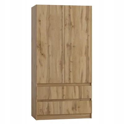 Produktbild von Kleiderschrank Novela, Wotan 2-türig | Moderner Schlafzimmerschrank 90 x 180 x 50 cm | Garderobenschrank für Flur & Kinderzimmer, Geräumig