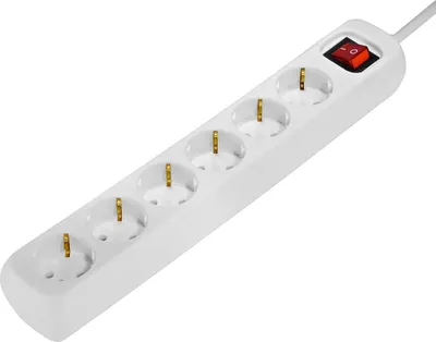 Immagine prodotto di Presa multipla interruttore a 6 vie 1,4 m bianco
