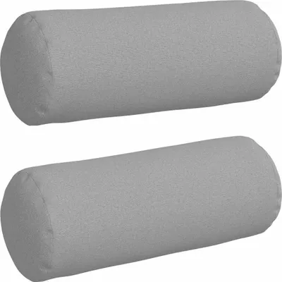 Produktbild von vidaXL Bolsterkissen 2 stk. Stoff Wolkengrau Ø 15 x 40 cm