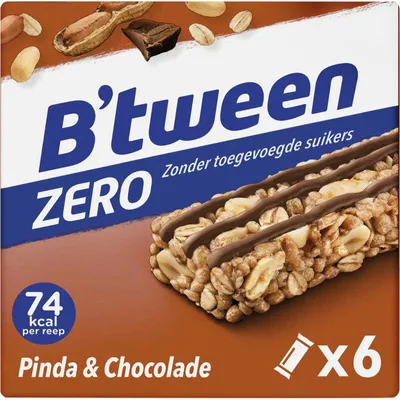 Immagine prodotto di Hero B'tween Muesli Bar Zero Peanut Chocolate 120g - Snack senza zucchero