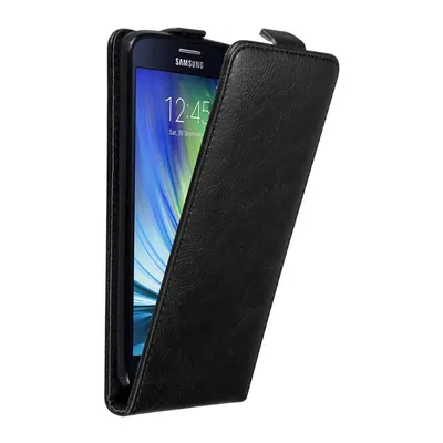 Image de Cadorabo Housse pour Samsung Galaxy A7 2015 Housse de protection en noir Flip Etui Housse de téléphone portable Case Cover