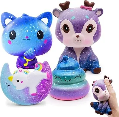 Produktbild von Squishy Spielzeug 4 Stück, Stress Spielzeug Squishy Set, Squishies