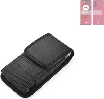 Produktbild von Holster Gürteltasche kompatibel mit Motorola Edge 40 Holster Gürtel Tasche wasserabweisend Handy Hülle Schutz Hülle Outdoor schwarz K-S-Trade