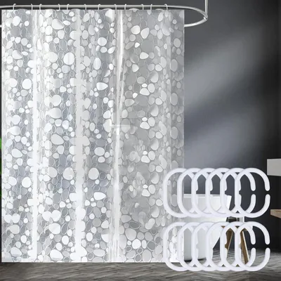 Produktbild von Duschvorhang, schimmelresistenter Duschvorhang, Duschvorhang, Duschvorhänge 180 x 200 cm, wasserdichter Duschvorhang, Badvorhang, Duschvorhang, Badezimmervorhang
