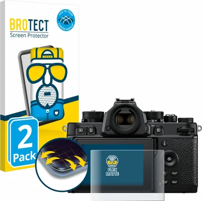 Produktbild von 2x BROTECT Fullscreen Schutzfolie für Nikon Z F Displayschutz Folie Fullcover Matt Entspiegelungsfolie