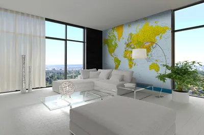 Produktbild von Fototapete Map of the World