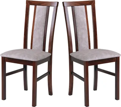 Produktbild von Esszimmerstuhl, Holz Eiche Massiv Stuhl Stühle Küchenstuhl - Set 2x Milano 7, nussbaum
