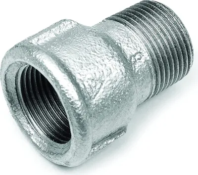 Produktbild von Fitting verzinkt Doppelnippel Reduzierung Winkel Nippel 1/2" Zn DM1529