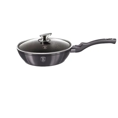 Obrázek produktu pro Hluboká pánev s mramorovým povrchem a poklicí 24 cm METALLIC LINE CARBON PRO EDITION 19
