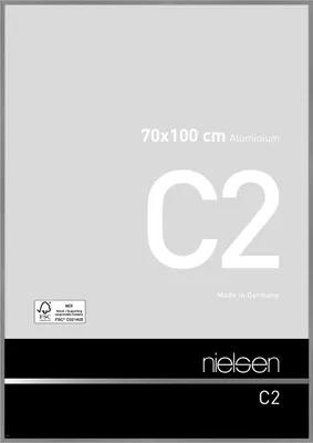 Produktbild von nielsen Aluminium Bilderrahmen C2, 70x100 cm, Struktur Grau Matt