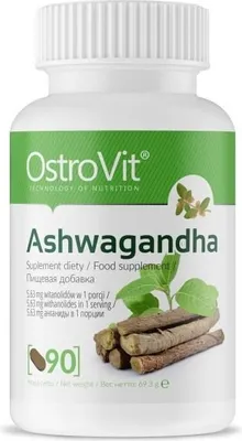 Produktbild von OstroVit Ashwagandha 90 Tabletten - Natürliche Unterstützung für Wohlbefinden und Stressresistenz