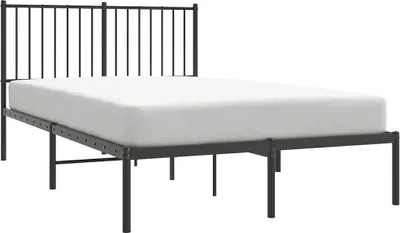 Obrázek produktu pro vidaXL Postel s čelem kovová černá 120x200 cm