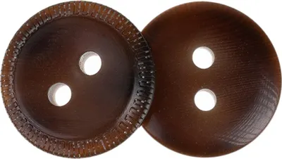 Obrázek produktu pro Knoflík - sada 6 ks - průměr 15 mm - Hnědá