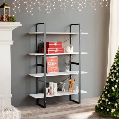 Immagine prodotto di Maison Exclusive - Libreria a 4 ripiani bianca 100x30x140 cm Materiale ligneo