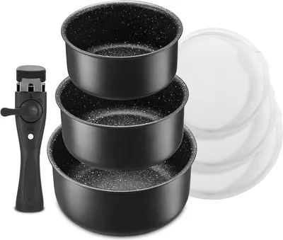 Produktbild von Kochtopf Set 7 tlg | Induktion | Antihaftbeschichtet | backofenfest