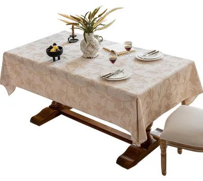 Tischdecke mit Reliefmuster, 140x180 cm, Beige, Antirutsch