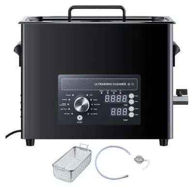Produktbild von SucceBuy Professionelles Ultraschallreinigungsgerät mit Drehknopfsteuerung 6 L, Reinigungsgerät mit Korb & Reinigungskugel, geeignet für Uhren, Rasierer, Schmuck und Münzen